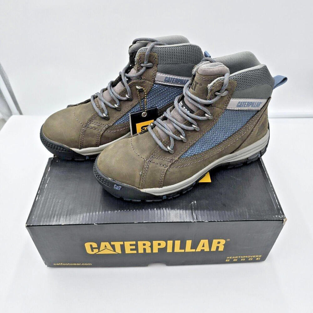 Caterpillar Champ Mid Steel Toe Women Dark Gold Gray New 7.5 Wide‎ NEW